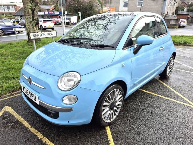 Fiat 500 1.2 Lounge 3dr [Start Stop] Hatchback Petrol Blue